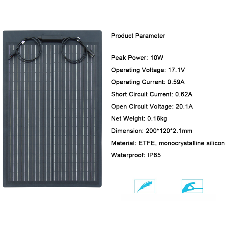 02-jsl-fl-10w-flexible-solar-panel-product-parameter