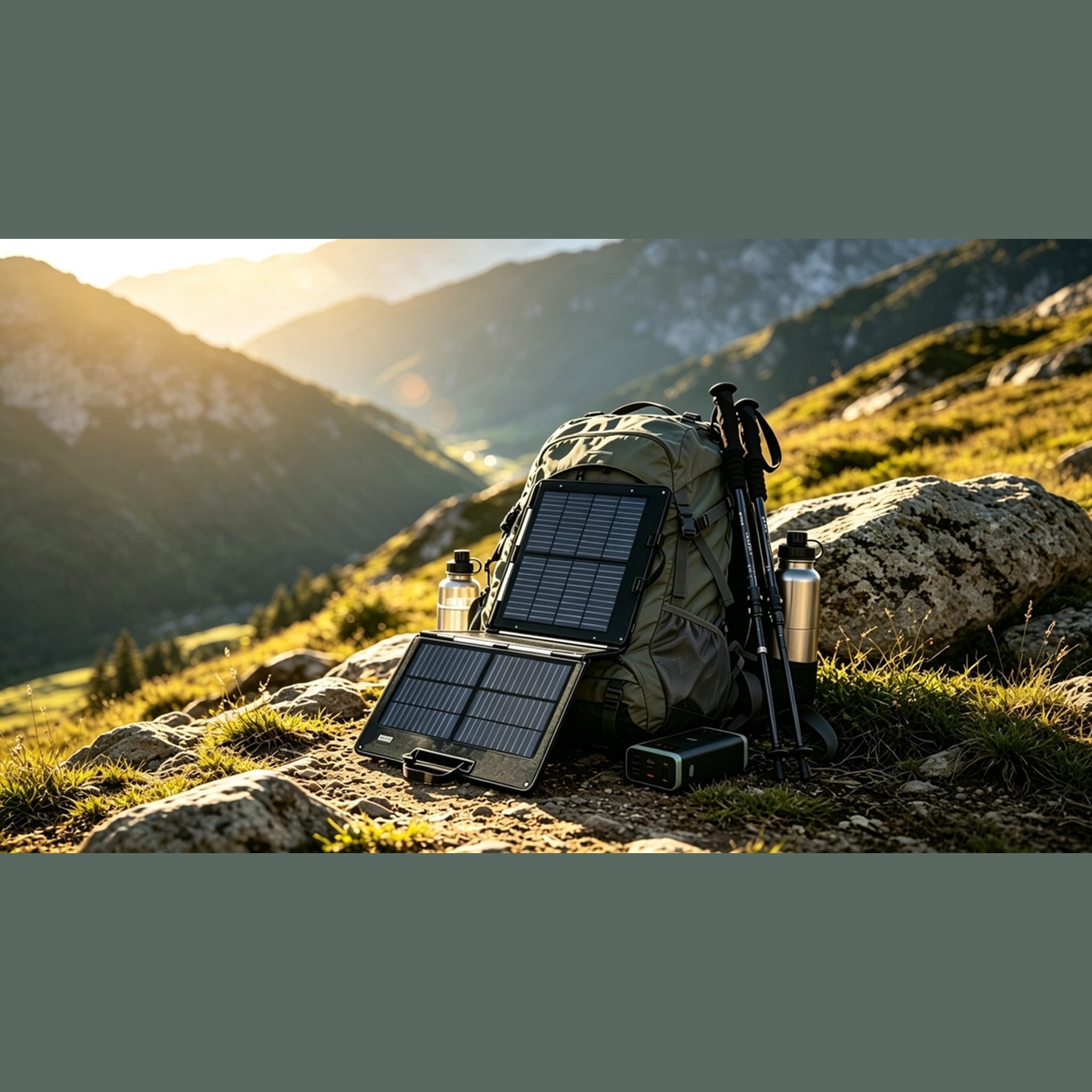 60W JSL Power ETFE Foldable Solar Briefcase | Off-Grid Outdoor Camping 60W JSL Power ETFE foldable solar briefcase for outdoor shooting, charging action cameras and photography devices in remote wild areas