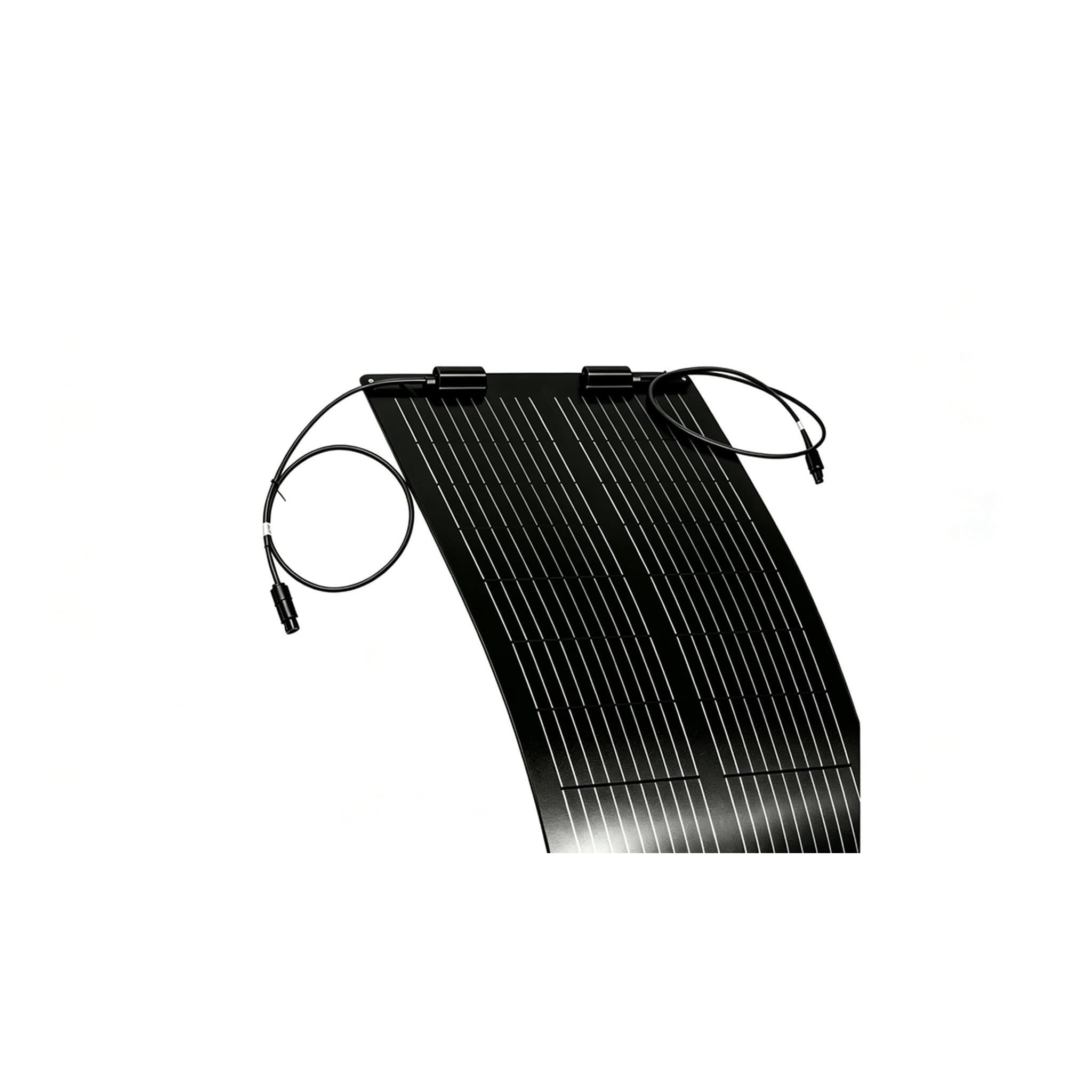 160W JSL Power Flexible Solar Panel | Off-Grid Outdoor Camping 160W JSL Power flexible solar panel mounted on residential backyard fence for complete backyard off-grid multi-device power supply