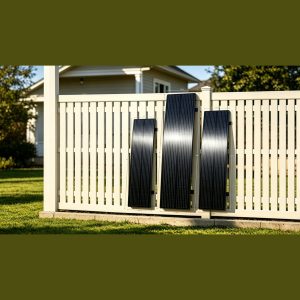 Flexible solar panels backyard fence mount installation ETFE flexible solar panel for residential villa application, lightweight bendable solar module